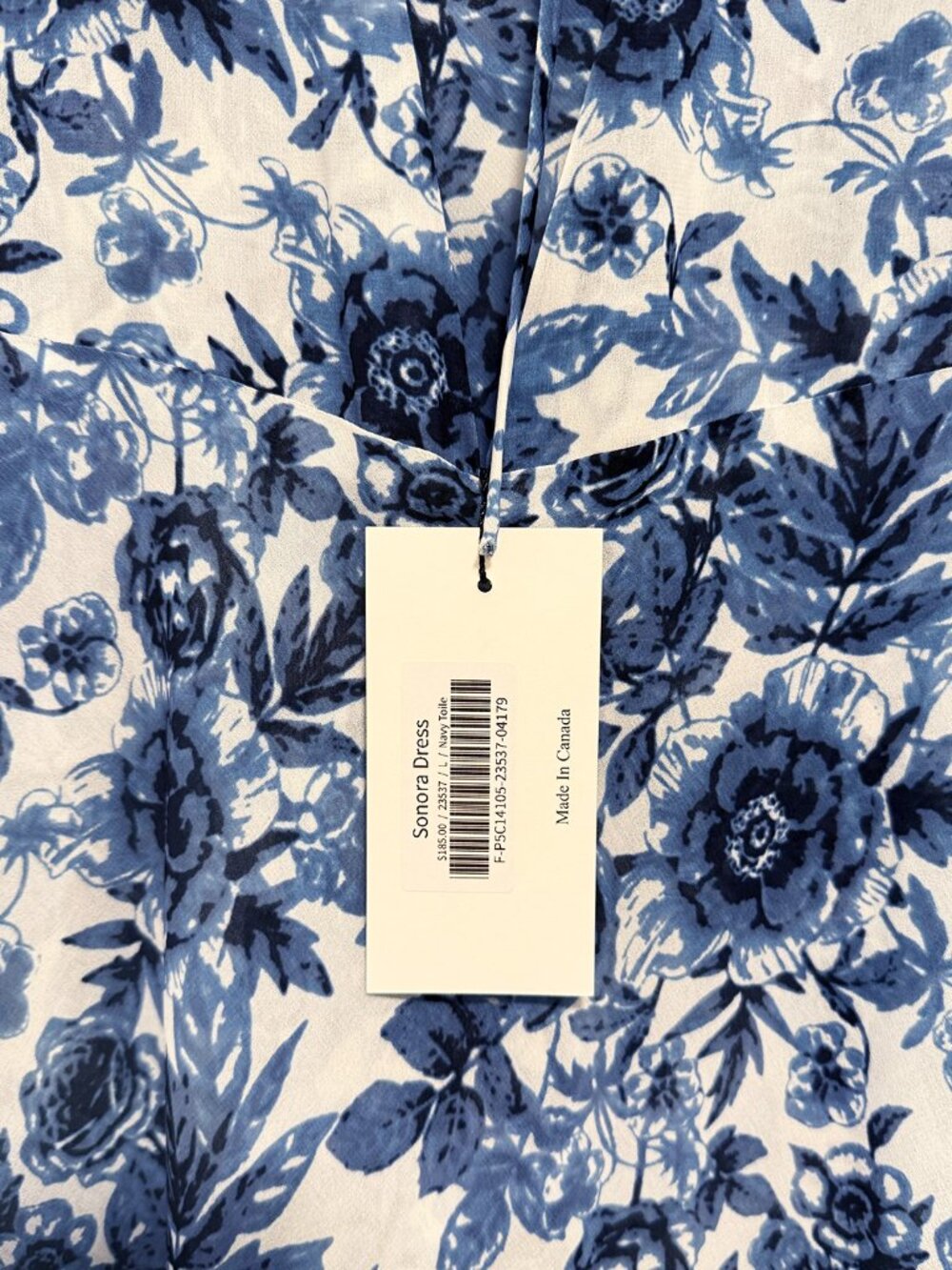 Park & Fifth Sonora Dress, Navy Toile, L - Picture 8 of 9